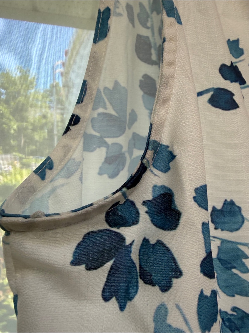 Nora Cora Navy Leaf-Print White Jumpsuit nwt - Picture 6 of 13